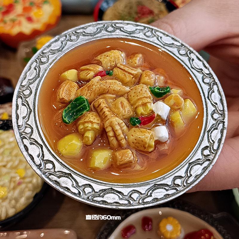 Creative 3D Local Snack Resin Fridge Magnet Sticker Food Simulation