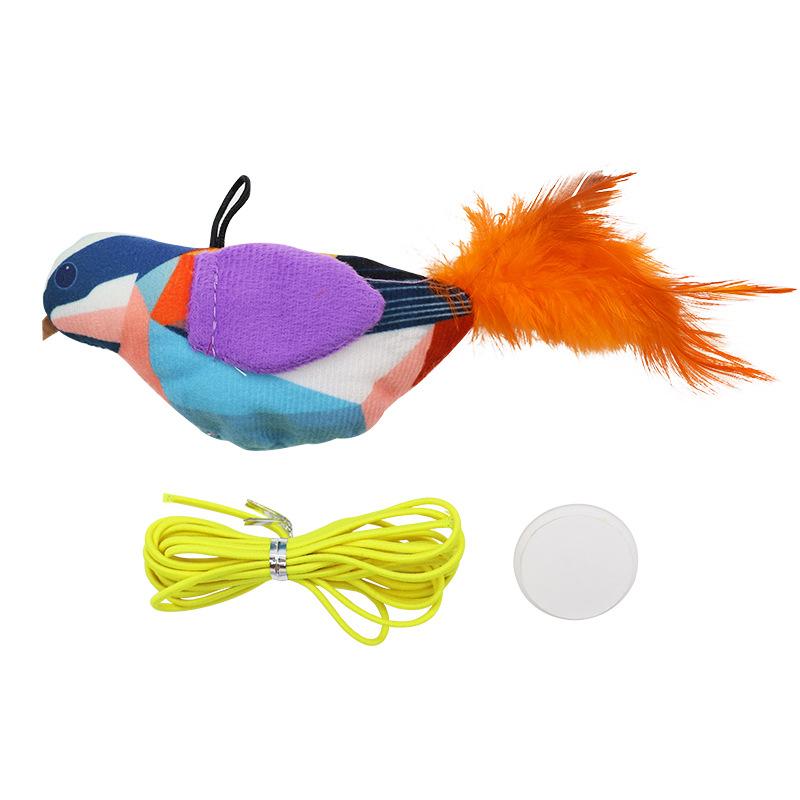 

Новые игрушки для кошек, палочки-дразнилки для кошек, электрическая имитация чириканья птиц, плюшевые кошки, кошачьи товары с мятой фиолетовый