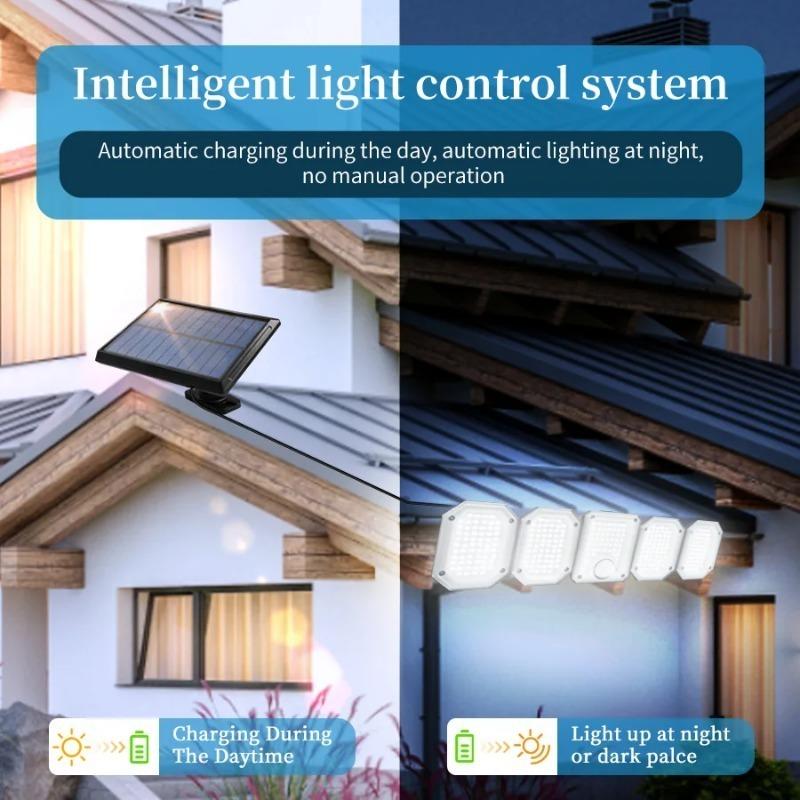 3000LM Outdoor LED Solar Light 300Leds Motion Sensor Remote Control Wall Lamp 3 Modes Waterproof For Street Garden House Solar Lighting