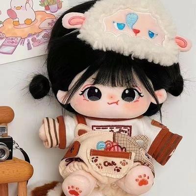 Boneca de algodão nanhong de 20 cm, estoque de roupas intercambiáveis para bebês, 2 peças, boneca de pelúcia, vestir-se, cosplay, figura de anime, brinquedos para crianças e meninas