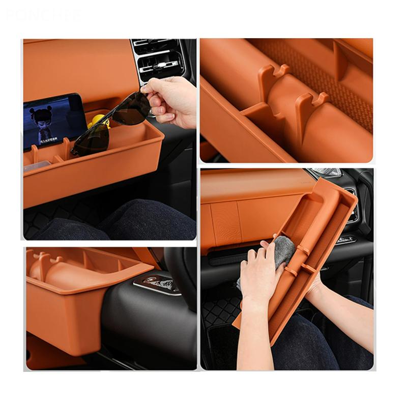 For Chery Jetour G700 2026-2027 Passenger-side Silicone Storage Box Dashboard Storage Box Pad Automobile Modification Supplies