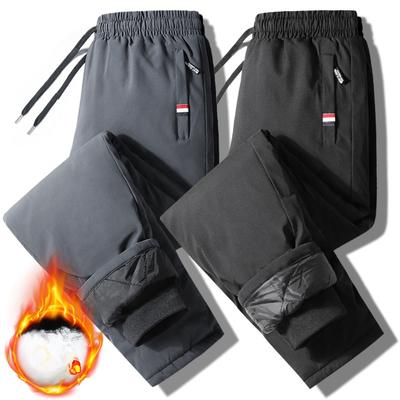 Herren Sporthose Winter Gerades Bein Vielseitige Freizeit Herrenhose Winterkleidung Warme Daunenbaumwollhose