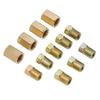 12Pcs Brake Line Connector 3/8IN- 24 Threads Brake Line Fittings Replaces For 3/16" Tube 3/8-24 Threads
