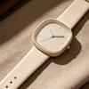 Square Student Watch Minimalist Analog Quartz Watch Faux Leather Band Simple Wristwatch for Teens Boys Girls