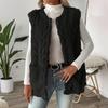 Fashion Women's Winter Plush Wool Jacket Casual  Knitted Vest Warm Lightweight Coat
