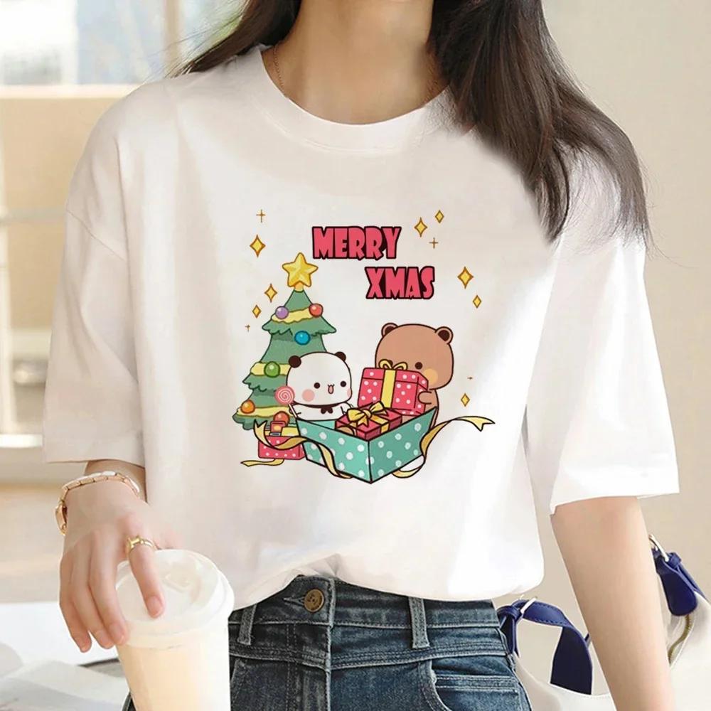 Cute Bear LOVE T Shirt Women Bubu Dudu Couple Tops Tee Summer Short Sleeve Tshirts Female Korean Casual Girl Tshirt Camisetas