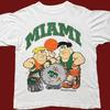 NCAA Miami Hurricanes Flintstones 90s Graphic White Unisex T Shirt KH18368