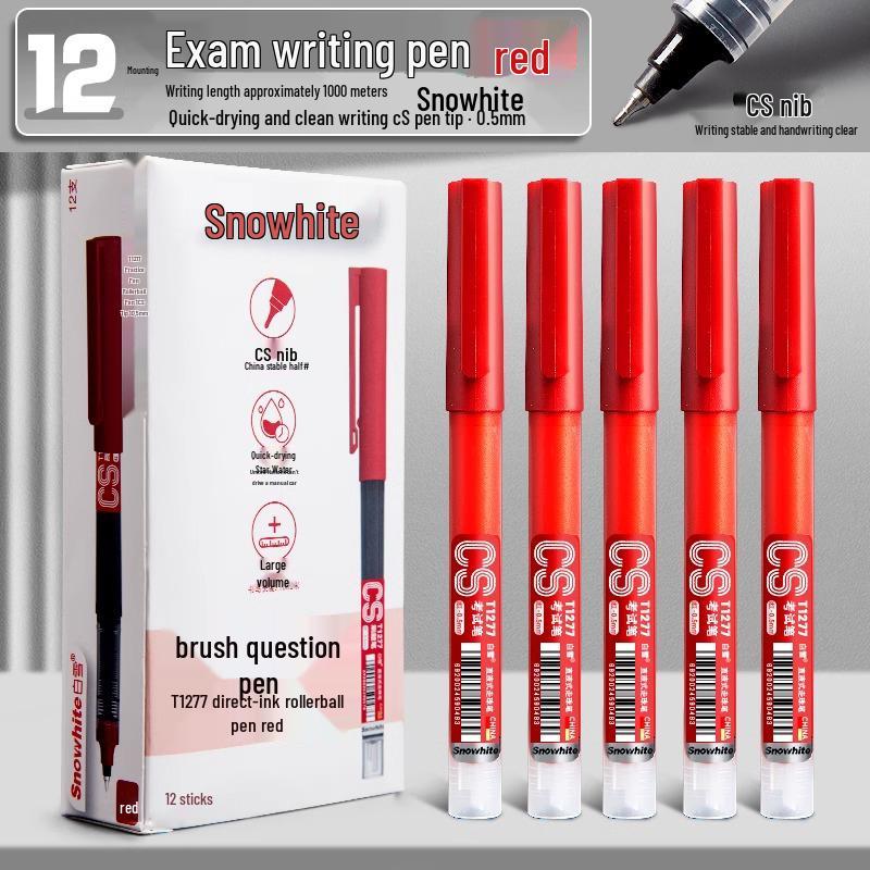 Sonderverkauf: Schnelltrocknender roter Kugelschreiber mit 0,5 mm Spitze und großem Fassungsvermögen für Schüler