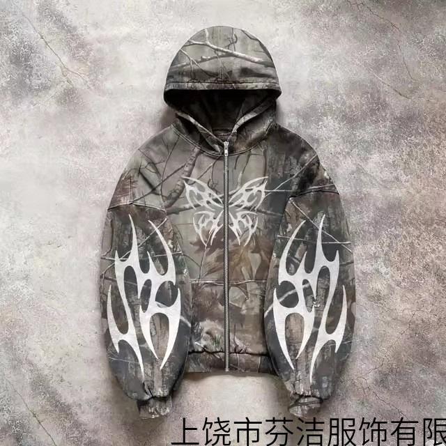 Foreign trade new camouflage 3D print hooded jacket, sweatshirt, loose unisex pullover, street trend