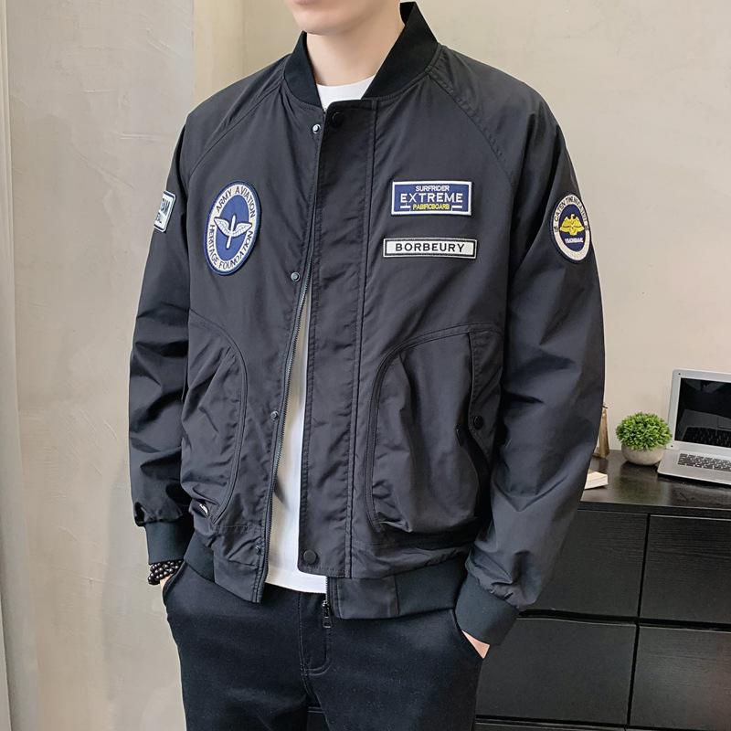 Куртка пилота, мужская весенне-осенняя куртка, мужская американская бейсбольная форма, функциональная ветрозащитная осенняя рабочая куртка M