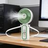 Cartoon Panda Folding Handheld Fan 3 Speed Hanging Neck Fan Portable Travel Outdoor Summer Small Personal Desk