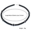 New Mens Short Necklace Natural Stone Healing Accessory Fashion Jewelry Gift For Him 8mm Onyx Obsidian Stone Neck Accessories