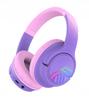 PowerLocus Bobo Purple Wireless LED AUX Headphones for Kids
