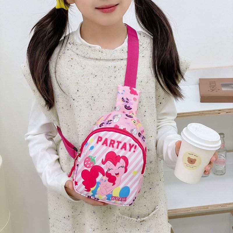 Animal Print Kids Breathable Nylon Crossbody Waist Bag For Kindergarten Daily Use