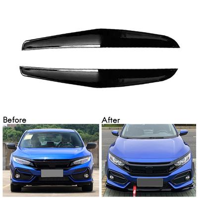 Přední nárazník Lip Splitter Fin Air Knife Bodykit pro auto Spoiler pro Honda Civic FK8 Si Type-R 2019-2025