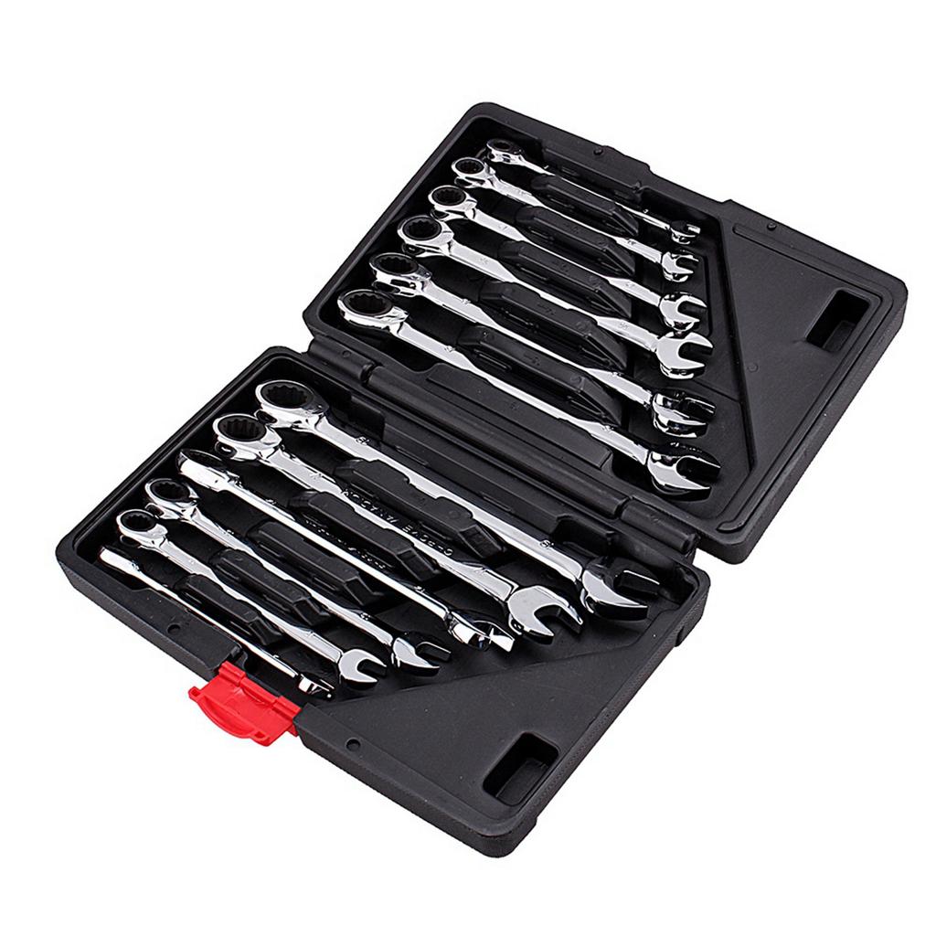 New 12pcs Ratchet Socket Wrench Set Car Repair Tool Ratchet Torque Wrench Combo Kit 8-19mm Ratchet Wrench Tool Hand Tool