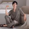 Pajamas Men's Summer Modal Thin Short Sleeve Trousers 1011 New Pullover Loose Youth Homewear Set