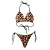 European & American Solid Color Tie-Up Bikini G-string Swimwear