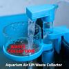 Airlifts Fish Waste Collector for Aquarium Maintenance, Clip On Fishtank Cleaner with Mesh Debris Cup Design for Tanks Cleaning