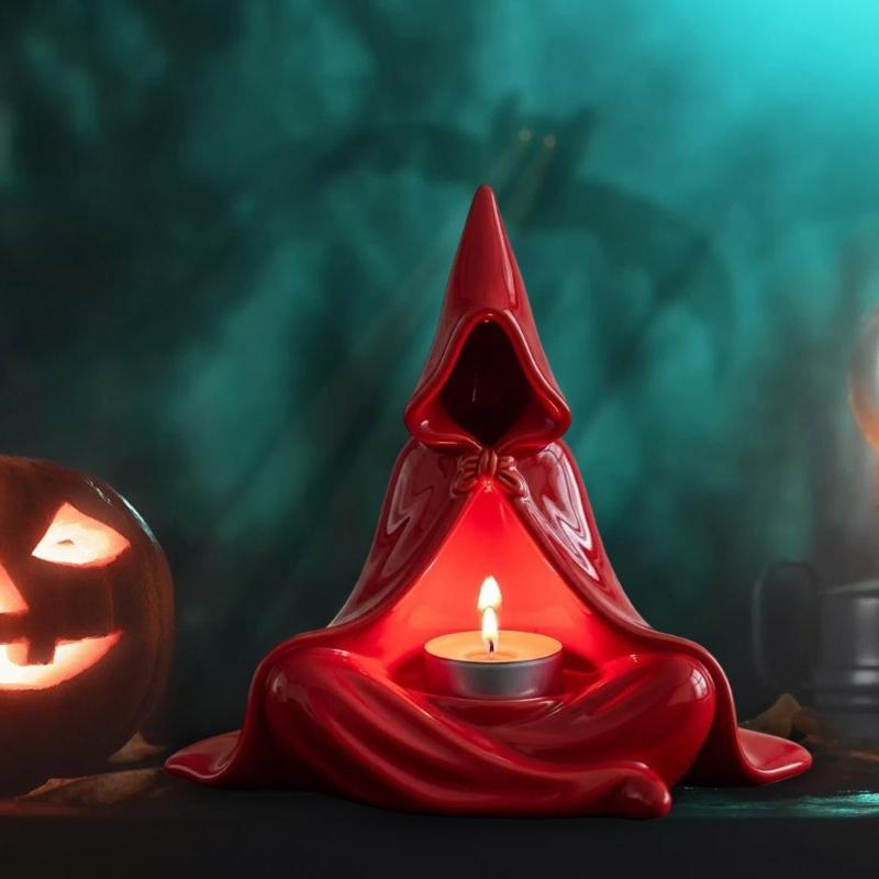 Magically Wizard Themed Figurine Tealight Candleholder Perfect Gift For Halloween Birthdays Holiday Resins Craft Ornament