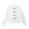 European and American Style, New Women's Clothing, Fashionable, Versatile, Button Details, White Elegant Shirt 0601