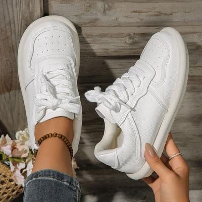 Fashion Woman Sneakers Spring Autumn New Lace Up Flat Platform Shoes Soft Non Slip Round Toe Outdoor Sneakers Women Zapatos De Mujer