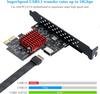 YBBOTT Express Expansion 1X To USB Type E Gen2 10Gbps Front Panel Adapter X1 Adapter Supports PCI-E Card, PCI-E 3.1 A-Key, Card, 3.0 ASM3142,