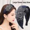 Elegant Wide-Brim Flower Headband – Breathable, Non-Slip Hair Accessory for Women