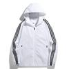 Men Jackets Fashion Hooded Striped Sports Coat Men Loose Sports  Jacket