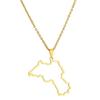 Collana Trendy Argento/Oro Territorio del Paese del Kurdistan Unisex Donna Uomo Catena