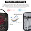 Japanese Art Oni Mask Snake Print Insulated Lunch Bag Portable Reusable Waterproof Thermal Bento Tote Bag for Work Travel Picnic