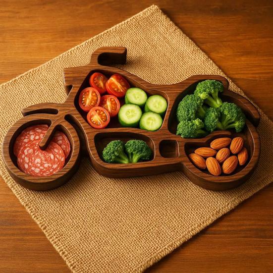 Wooden Serving Tray Vehicle Charcuterie Platter Cookie Display Tray for Cold Cuts Cheeses Fruits Nuts Fun Party Tray
