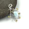 Natural Republic Larimar Gemstone 925 Sterling Silver Jewelry  Pendant 1.61" AJP-99
