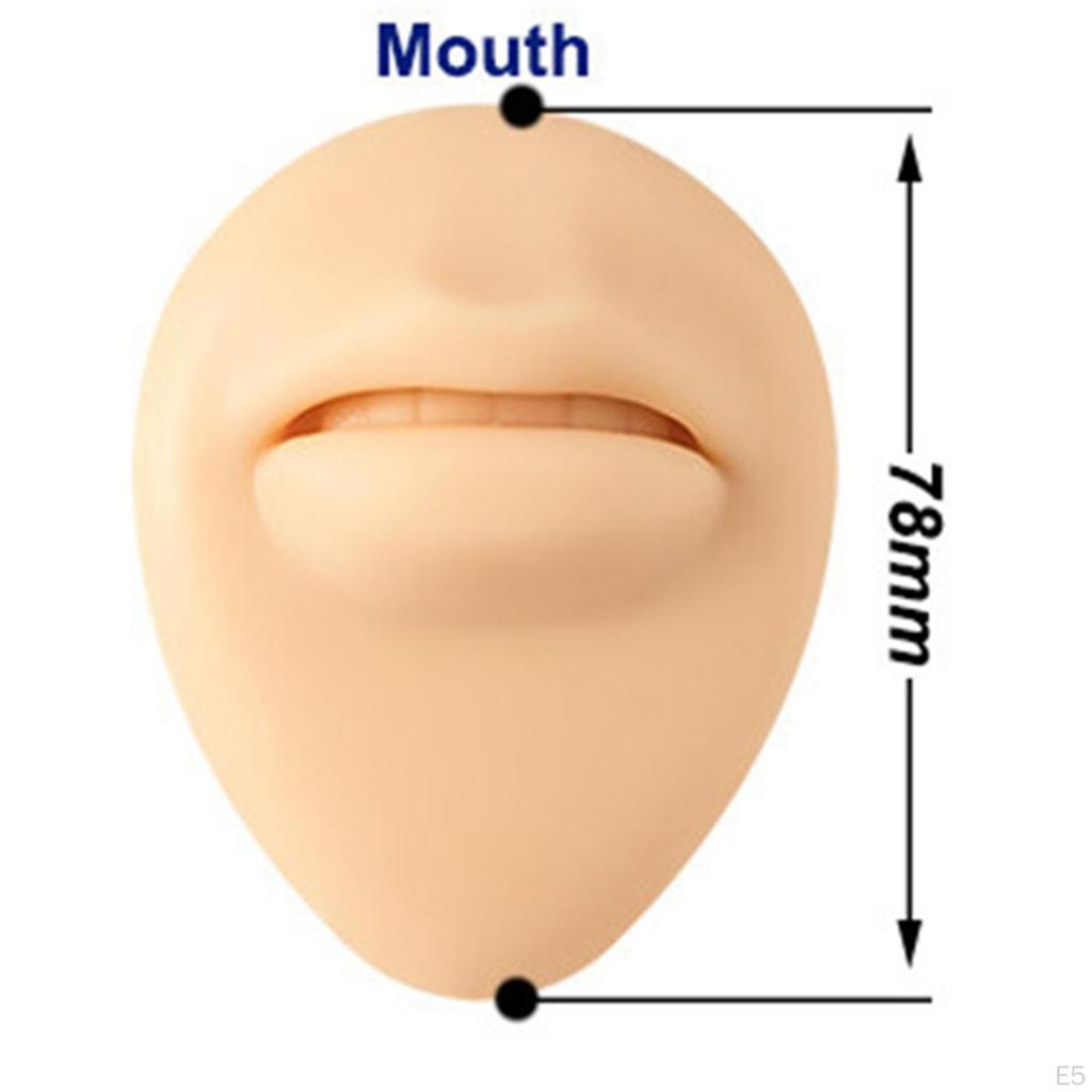 3D Lip Practice Skin Permanent Makeup Skin, Soft Silicone Fake for Beginners Cosmetic