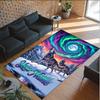 Fox Theme Crystal Velvet Floor Rug Personalized Custom Name Text Warm Carpet Home Decoration