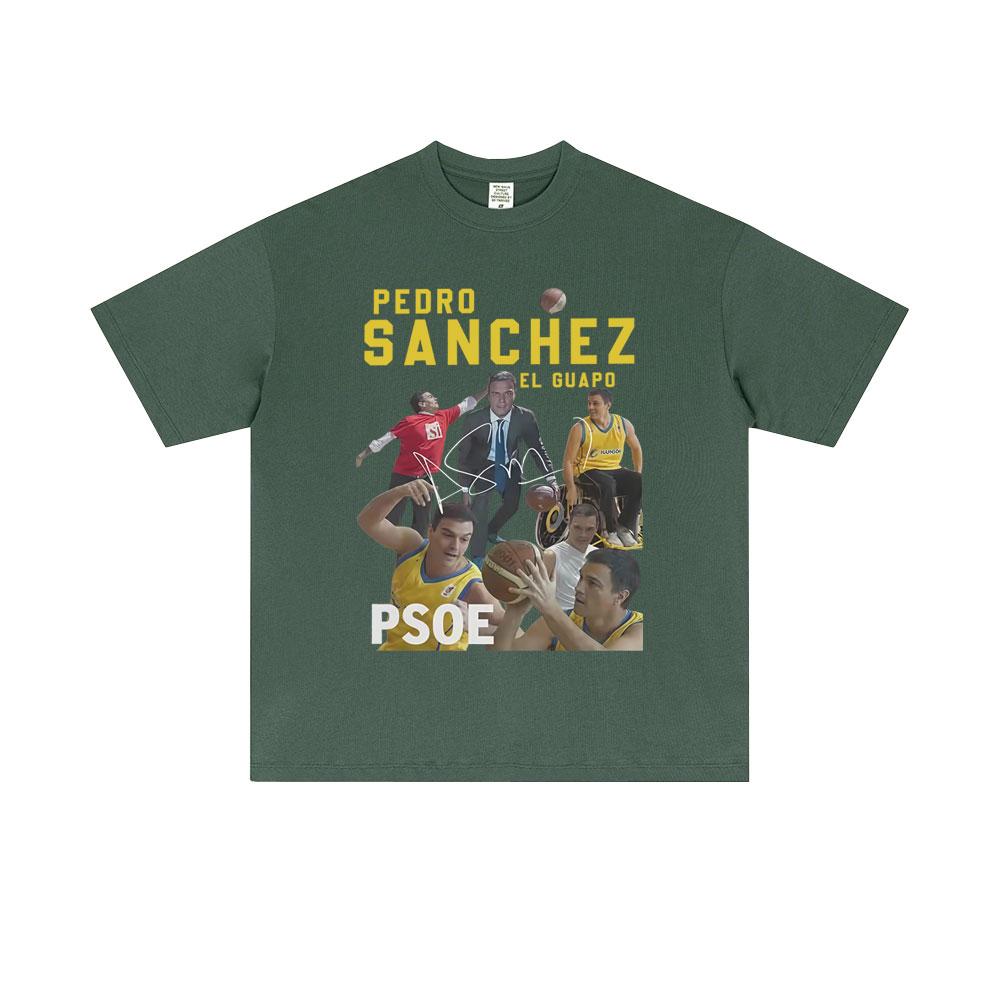 

Pedro Sanchez Spain PSOE Funny Meme Tshirt Men Women Casual Vintage Cotton T Shirt Male Fashion Oversized Short Sleeve Tshirts 4XL