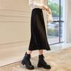 Women's Elegant Pleated Midi Skirt