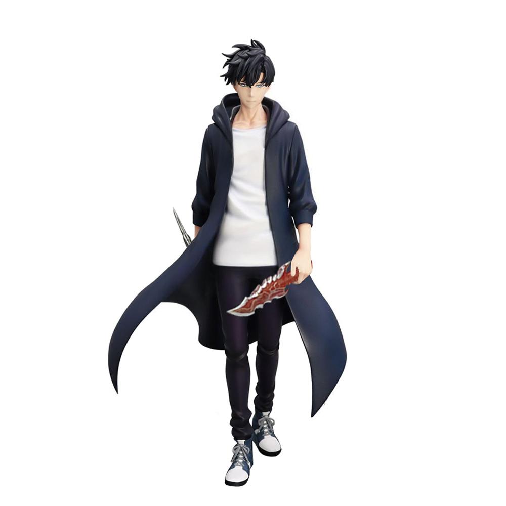 Interesting Toys Men's Solo Anime Figure Sung Jinwoo Standing Action Figure Sung Jin Woo Figurine Statue Model Handsome Collection Adult Boy Anime Gift