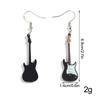 Punk Retro Gitaar Acryl Hangende Oorbellen voor Vrouwen Creatieve Gepersonaliseerde Rock Muziek Festival Oorbellen Leuke Sieraden Accessoires Cadeau