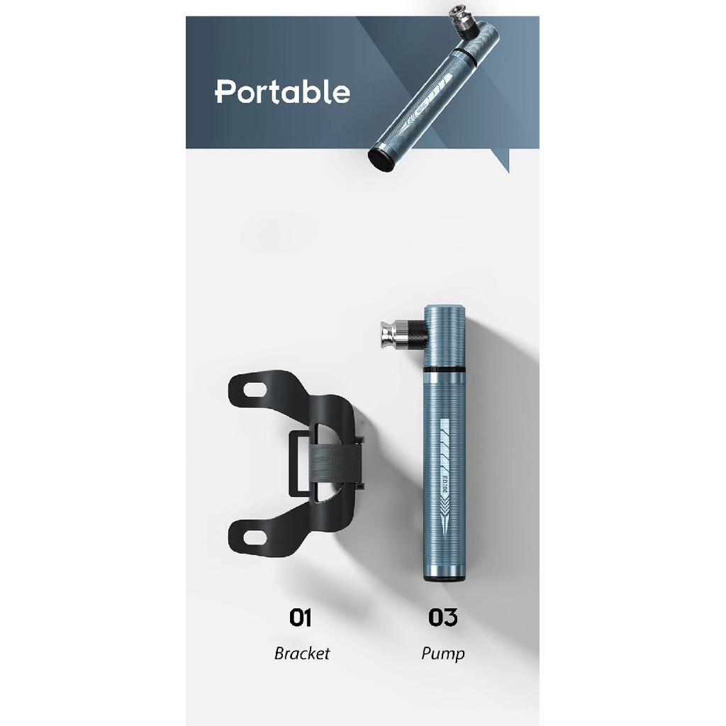 Mini Bicycle Pump Aluminum Alloy Cycling Hand Air Ball Tire Inflator Presta Schrader Valve MTB Road Bike