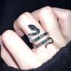 Dark Entwined Snake Ring Index Finger Ring Retro Ins Cold Style Open Ring