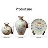 Set of 3 Ceramic Vases and Tray Gift Set Modern Design Decorative Flower Container for Office Desk Bookcase Display