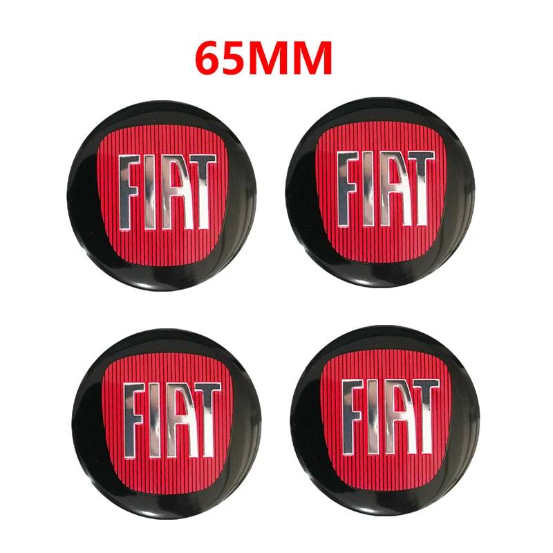 4pcs 65mm 60mm 3D logo car emblem Wheel Center Hub auto Rim refit dust-proof badge covers sticker styling accessories For FIAT