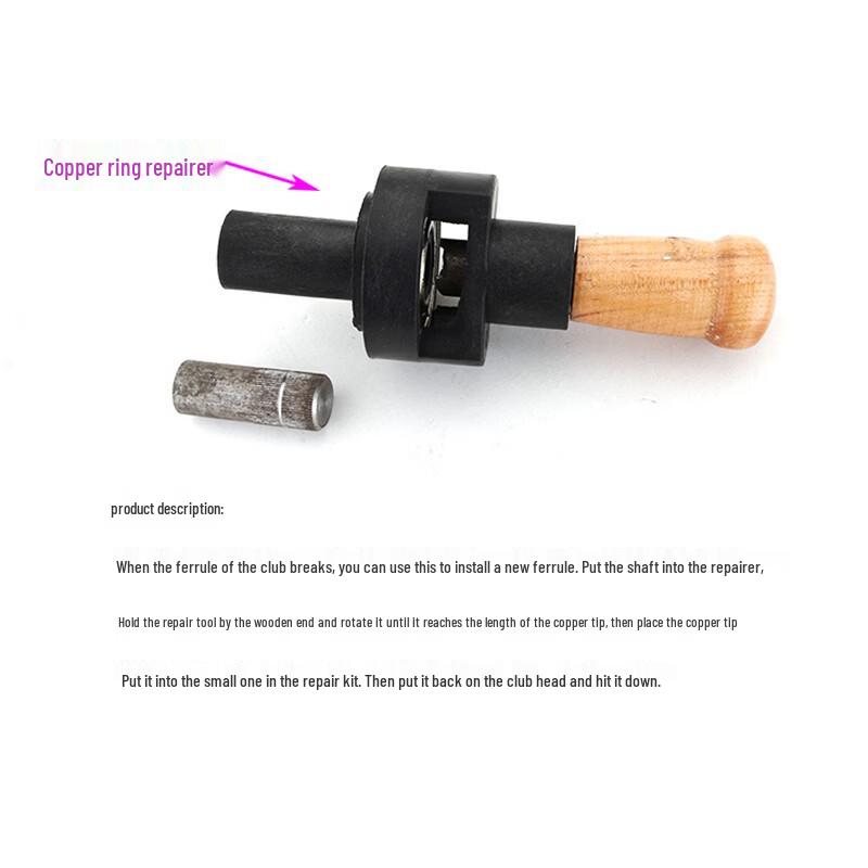 Zhenchangsheng Billiard Cue Ferrule Repair Tool & Copper Rings