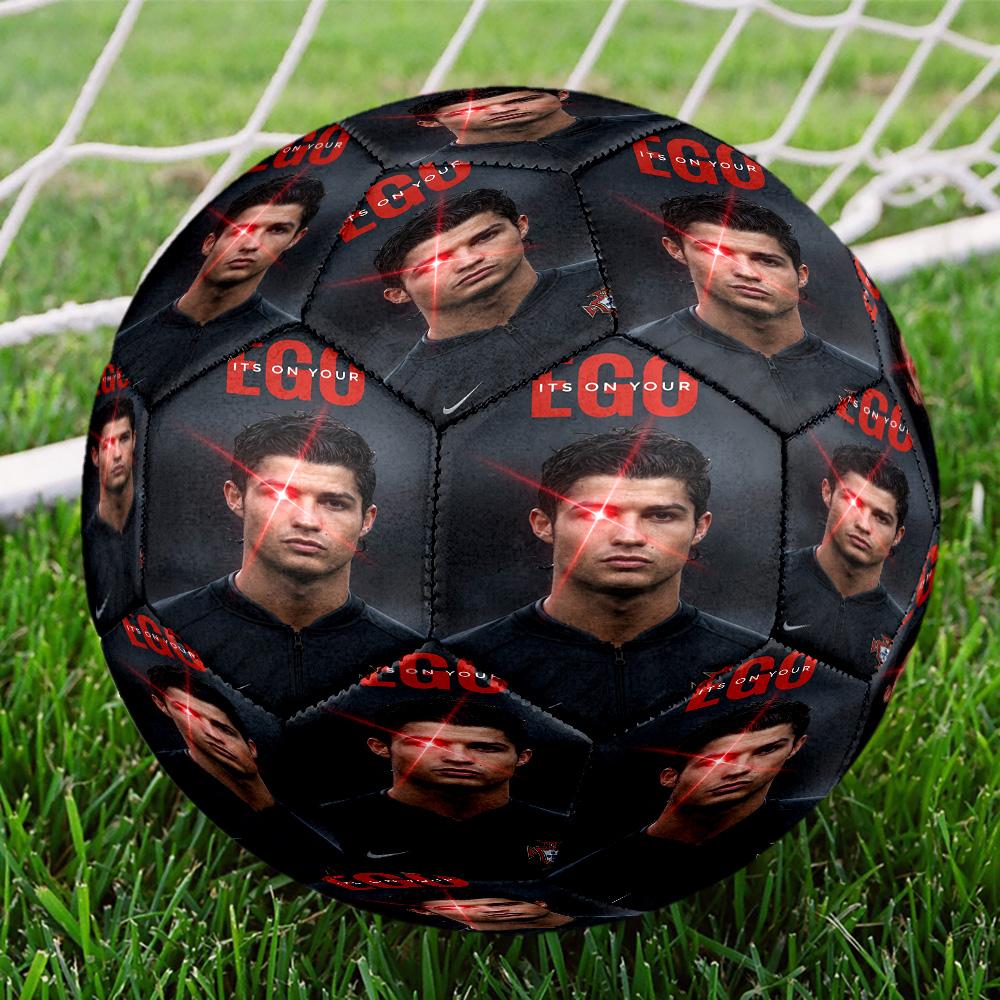 Cristiano Ronaldo Cr7 Ego Dominates Vision Size 5 Soccer Football Machine-Stitched Indoor/Outdoor Universal Football Perfect Commemorative Gift for So