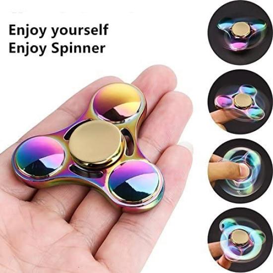 Lumturi Hand Finger Relieves Improves Suitable for Kids and Adults Rainbow Spinner, Spinner, Stress, Concentration, High-Speed Spinning, (S1 Color)