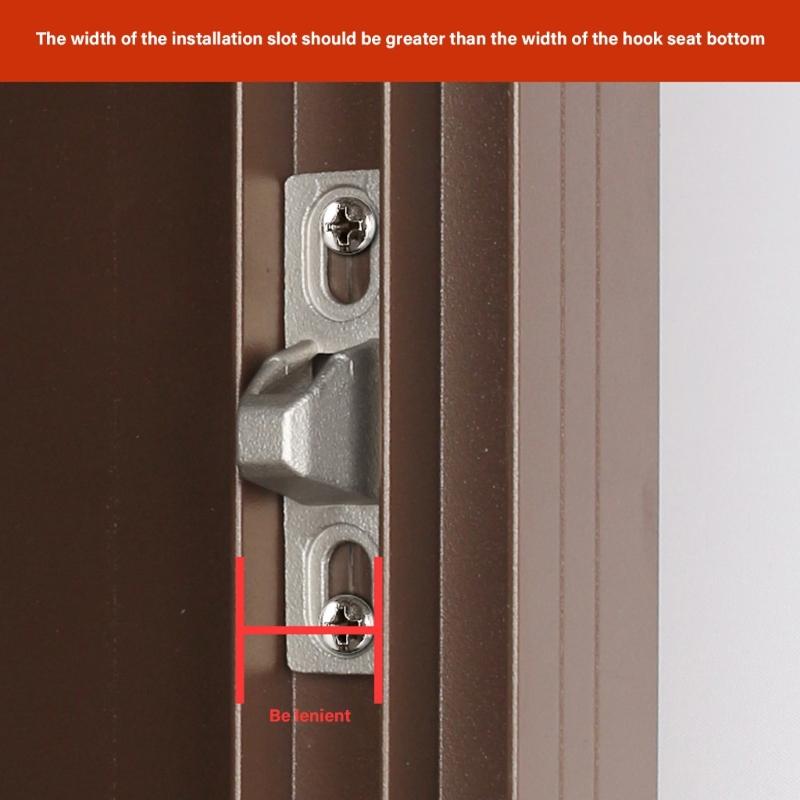 2 Stück Robuste Zinklegierung Schiebetürriegel Set Praktisches Zubehör für Badezimmer Balkone Fenster Schwarze Türbeschläge