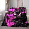 1Pc Cyberpunk Female Warrior Flannel Blanket, Soft And Comfortable, Casual Warm, Camping Travel, Christmas, Halloween Xmas Gift Y1434
