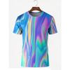 Herren T-Shirts 3D Vintage Sommer Mode Rote Flamme Hawaiianisches T-Shirt Männliches Sommer Kurzarm Oversized Shirt Für Männer Oberteil
