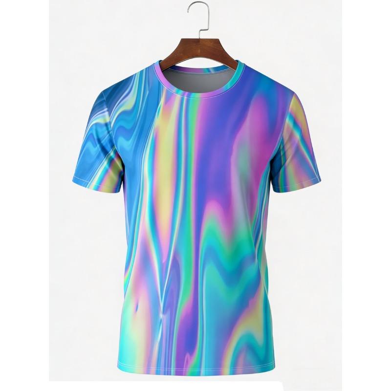 Herren T-Shirts 3D Vintage Sommer Mode Rote Flamme Hawaiianisches T-Shirt Männliches Sommer Kurzarm Oversized Shirt Für Männer Oberteil